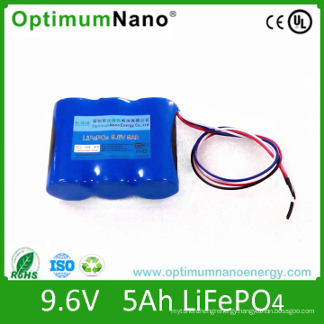 Deep Cycle 9.6V 5ah Lithium Battery for LED Light